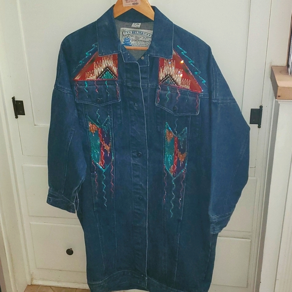 Vintage Belma Embellished Denim Jacket